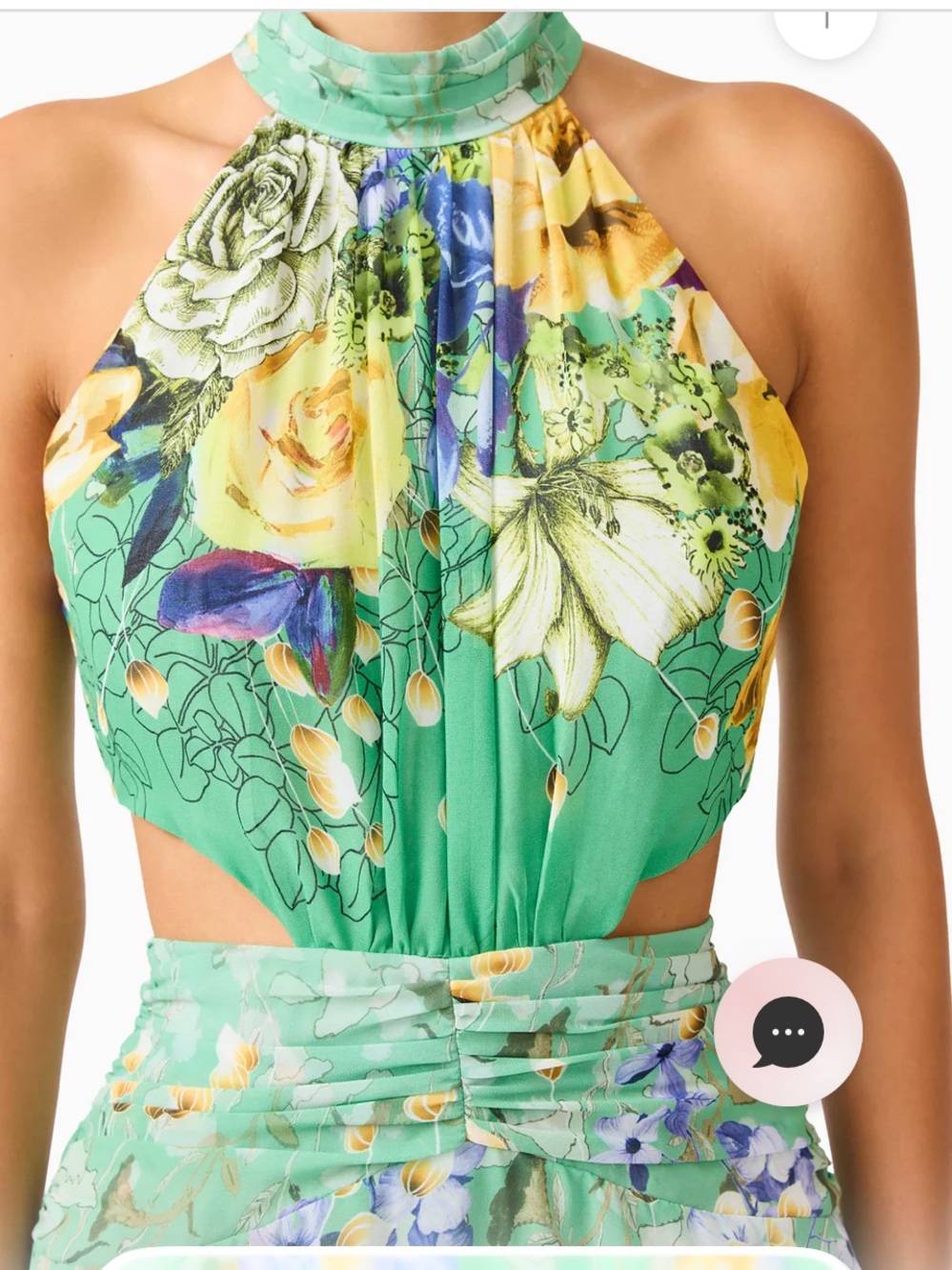 Elliatt Green Floral Ruffle Maxi Dress - Picture 4 of 6